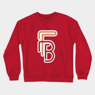 FB Initial Letter Sticker Logo Inspiration. F and B combination sticker logo vector design. Crewneck Sweatshirt